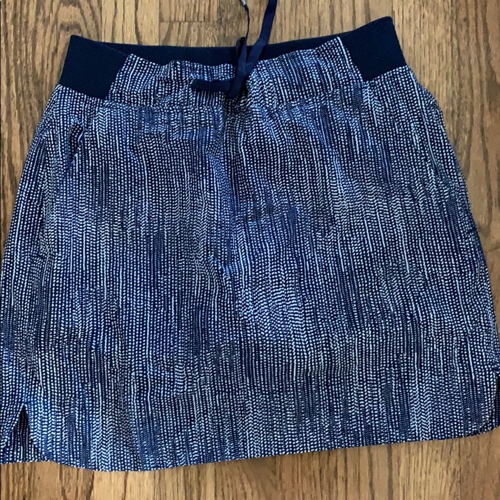 Blue and white Athleta Skort
